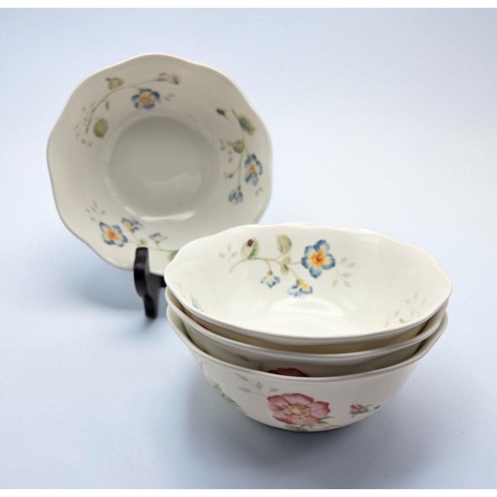 Set of 4 Lenox Butterfly Meadow By Louise Le Luyer All Purpose Bowls